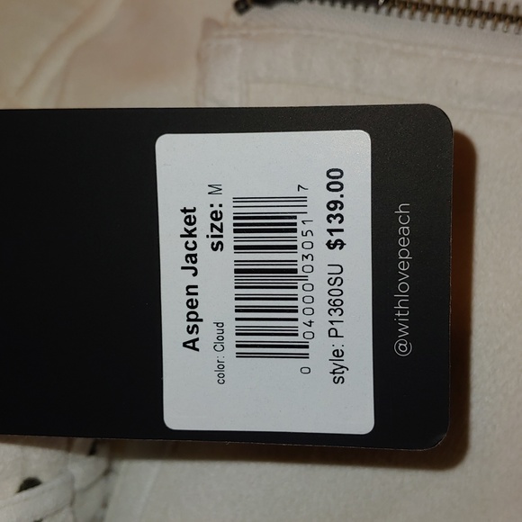 Peach Aspen Jacket Med. "Cloud" or Cream color - Picture 6 of 7